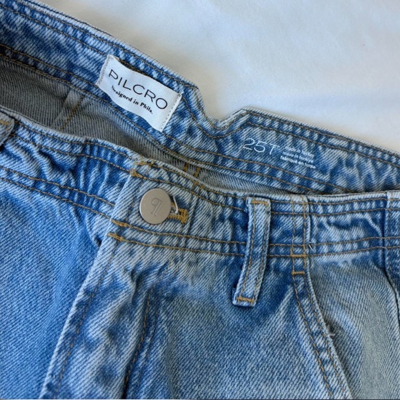 Pilcro Light Blue High-Rise Wide-Leg Jeans - Picture 6 of 6